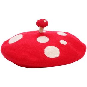 Zasy Casual Wool Beret Hat Classic French Artist Beanies Handmade Cap for Women