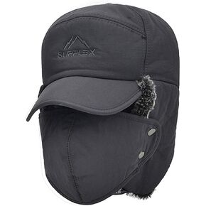 Trooper Trapper Hat for Men Ushanka Russian Ski Hunting Hat with Earflaps Windproof Mask Women Warm Winter Hat Bomber Fur Hat