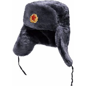 BELEON Ushanka Russian Fur Hat - Soviet Army Trapper Hat - Winter Hat in Kuwait