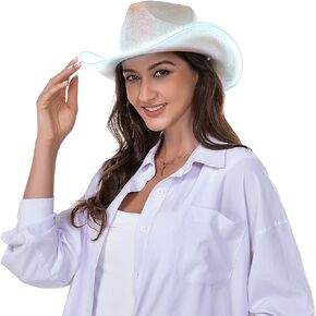 HSCTEK قبعة رعاة البقر المضيئة ثلاثية الأبعاد (سلك EL محدث) in Kuwait