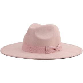 Pro Celia Big Wide Brim Fedora Hat for Women Large Felt Panama Rancher Hat