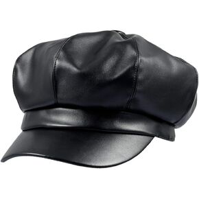 Sportmusies 8 Panels Newsboy Caps for Women, PU Leather Cabbie Painter Hat Gatsby Ivy Beret Cap in Saudi Arabia
