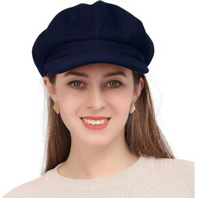 PanPacSight Women's Newsboy Hats Fall Wool Cabbie Beret Tweed Girls Paperboy Cap