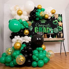 ALL-IN-1 Black and Gold Balloon Garland Kit & Arch – Black Gold Balloons Party Decorations – Balloon Arch for Gold and Black Birthday, Graduation, New Years, NYE, Retirement, Wedding, Anniversary