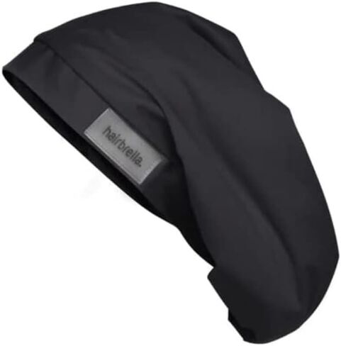 هير بريلا قبعة مطر للنساء من لايت، مقاومة للماء، مبطنة بالساتان، قابلة للتكديس، مقاس XL (اسود)، اسود، XL, أسود, XL in Kuwait