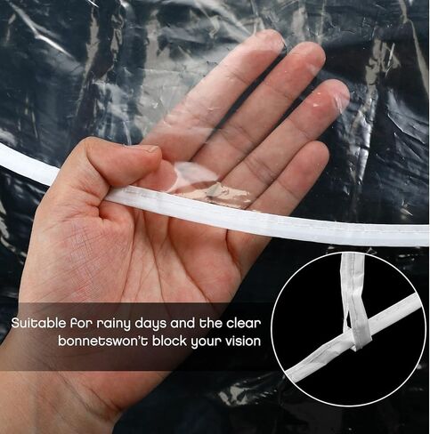 Bulk 24 Pieces Women's Rain Bonnet Rain Cap with Visor Clear Waterproof Rain Scarf Plastic Rain Hats for Women Lady Rain Wear in Kuwait