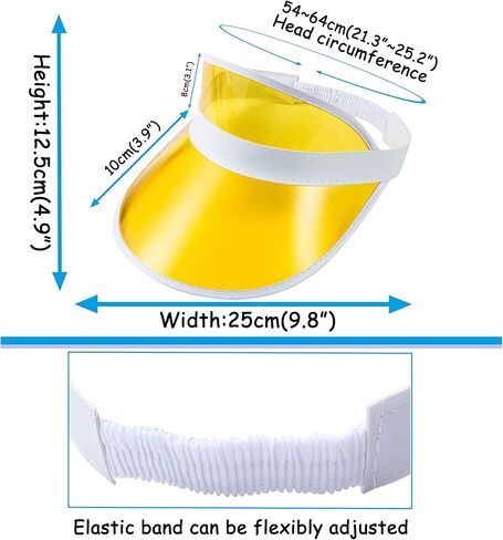12 Pack Sun Visor Hats Women UV Protection Clear Outdoor Beach Sports Golf Sunhat Party Cap in Kuwait