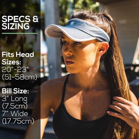 SAAKA Sport Visor for Women. Soft, Stretchy, Lightweight & Adjustable. Running, Tennis, Golf & Sports. in Kuwait