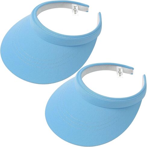 2 Pack Visor Women Men Sun Hat Clip On Visors Adjustable Sport Wide Brim Cap in Kuwait