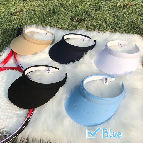2 Pack Visor Women Men Sun Hat Clip On Visors Adjustable Sport Wide Brim Cap in Kuwait