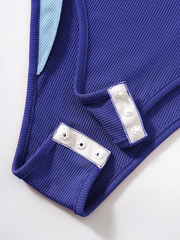 Verdusa Women's Color Block Sleeveless Scoop Neck Tank Bodysuit Top in Kuwait