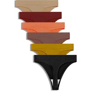GRANKEE Women's Breathable Seamless Thong Panties No Show Underwear Pack in Kuwait