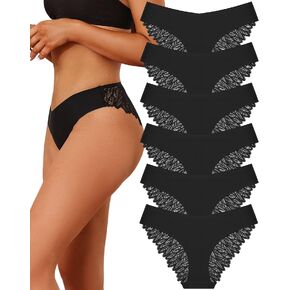 Sth Big Cheeky Underwear for Women Lace No Show Bikini Soft Breathe Seamless Panties Ladies Sexy Hipster Set 6 Pack in Saudi Arabia