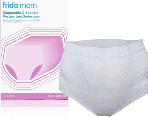 فريدا موم ملابس داخلية عالية الخصر للاستعمال مرة واحدة بعد الولادة من فريدا موم | فائقة النعومة، قابلة للتمدد، جيدة التهوية، ماصة، خالية من اللاتكس - مقاس صغير، 8 قطع (عبوة من قطعة واحدة) in Kuwait