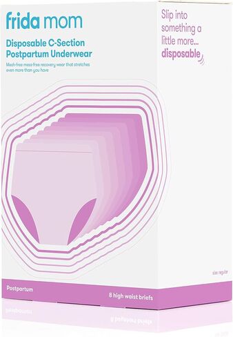 فريدا موم ملابس داخلية عالية الخصر للاستعمال مرة واحدة بعد الولادة من فريدا موم | فائقة النعومة، قابلة للتمدد، جيدة التهوية، ماصة، خالية من اللاتكس - مقاس صغير، 8 قطع (عبوة من قطعة واحدة) in Kuwait