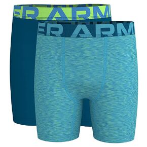 سراويل داخلية للأولاد من Under Armour، طباعة ملتوية باللون الأزرق Sp22، مقاس متوسط ​​أمريكي in Kuwait