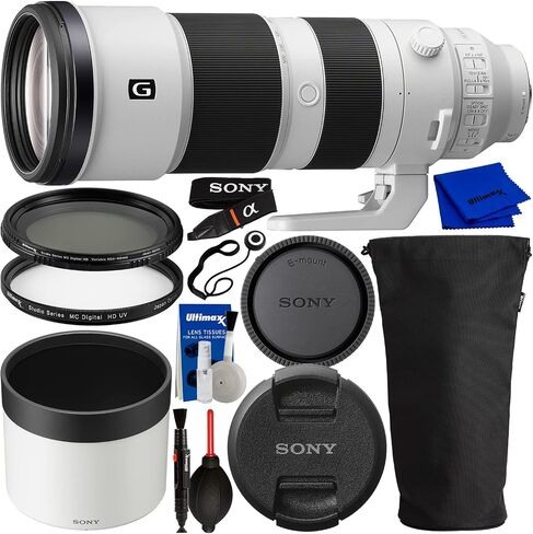 FE 200-600mm f/5.6-6.3 G OSS Lens Compatible with Sony Cameras - Variable Neutral Density Filter, Ultraviolet Filter, Lens Cap Keeper, Air Pump/Dust Blower & Deluxe Maintenance Kit in Kuwait