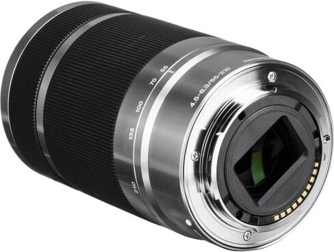 Sony E 55-210mm f/4.5-6.3 OSS Lens (Silver) (SEL55210) + Filter Kit + Backpack + 64GB Card + Card Reader + Flex Tripod + Memory Wallet + Lens Cap Keeper + Cleaning Kit + Hand Strap + More (Renewed) in Saudi Arabia