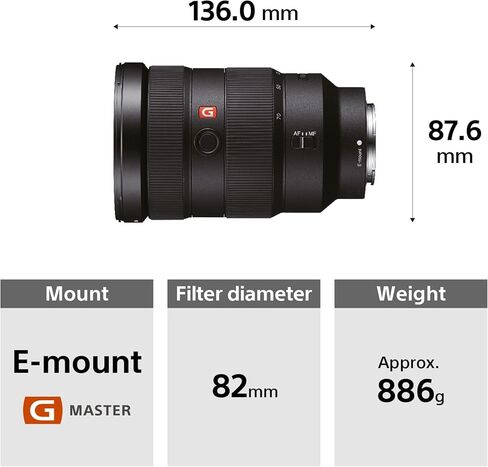 Sony FE 24-70 mm f/2.8 GM | Full-Frame, Mid-Range, Telephoto Lens (SEL2470GM) in Saudi Arabia