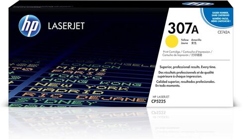 Original HP 307A Yellow Toner Cartridge | Works with HP Color LaserJet Professional CP5225 Series | CE742A in Saudi Arabia