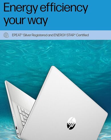 HP 17" Laptop, Intel Pentium Silver N5030 Processor, Intel UHD Graphics 605, 4 GB RAM, 256 SSD, Windows 11 Home in S Mode (17-cn0030nr, Natural Silver) in Kuwait