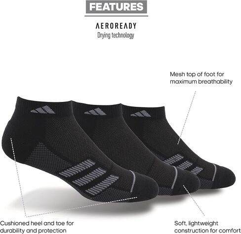 adidas Mens Superlite Stripe Low Cut Socks (3-pair) in Saudi Arabia