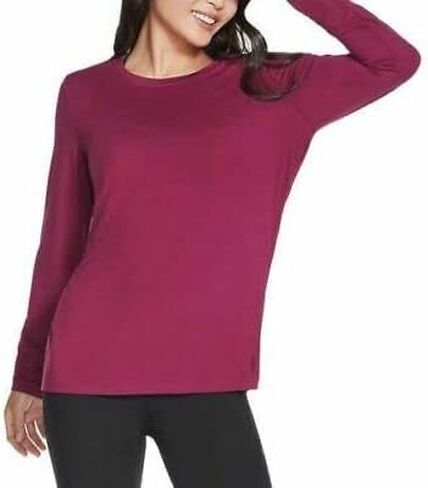 Skechers Women's Top Size XL Pull Over Long Sleeve Polyester Red in Saudi Arabia
