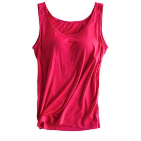 Womens Modal Built-in Bra Padded Camisole Yoga Tanks Tops