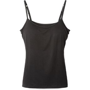 Vaslanda Women Camisole with Built in Bra, Adjustable Spaghetti Strap Cami Tanks Basic Padded Layering Yoga Top