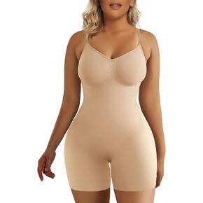 SHAPERX Shapewear for Women Tummy Control Bodysuit Mid Thigh Butt Lifter Body Shaper Shorts