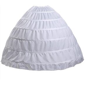 Women Crinoline Petticoat 6 Hoop Skirt A line Slip Floor Length Underskirt for Wedding Dress Ball Gown