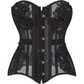 Corset Satin Overbust Lace up Busiter Shapewear Outfit in Saudi Arabia