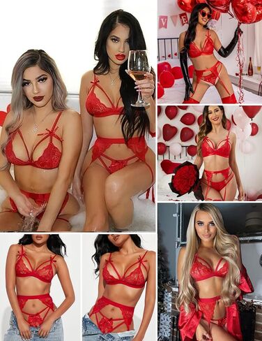Avidlove مجموعة الملابس الداخلية النسائية الدانتيل تيدي حزام بيبي دول ارتداءها مع أحزمة الرباط in Kuwait