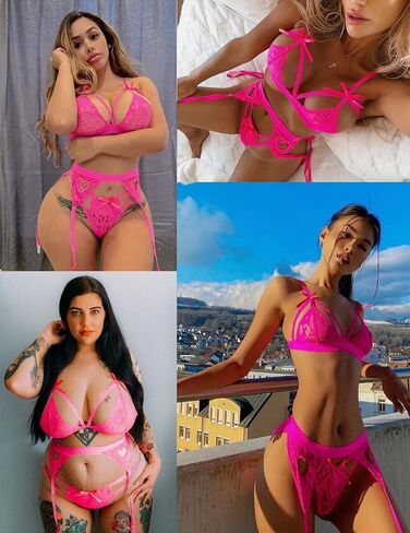 Avidlove مجموعة الملابس الداخلية النسائية الدانتيل تيدي حزام بيبي دول ارتداءها مع أحزمة الرباط in Kuwait