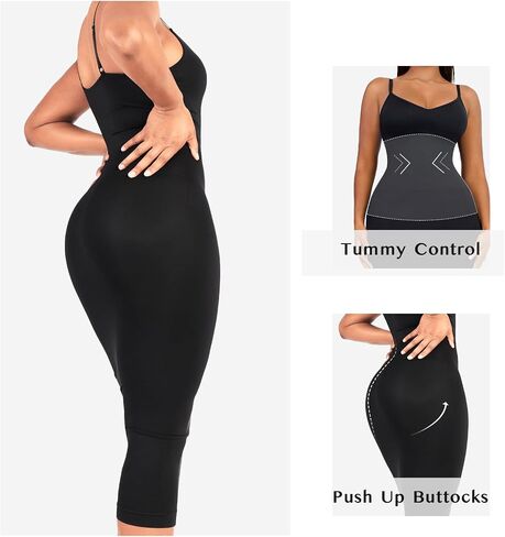 FeelinGirl Women's Bodycon Midi Dresses Built in Bra Shapewear Sundress Slip in Saudi Arabia