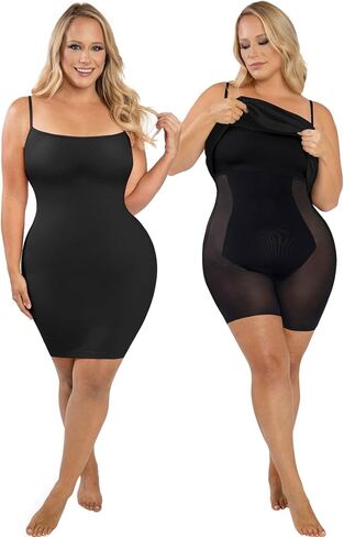 Popilush Shaper Dress for Women Mini Summer Dress Built in Shapewear Bra 8 in 1 Bodycon 2023 Casual Slip Dresses in Saudi Arabia