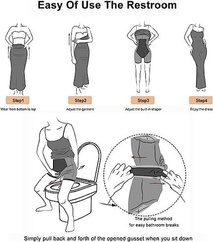 Popilush Shaper Dress for Women Mini Summer Dress Built in Shapewear Bra 8 in 1 Bodycon 2023 Casual Slip Dresses in Saudi Arabia