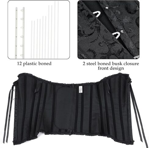 SZIVYSHI Corset Tops for Women, Bustier Shapewear Lingerie, Lace Waist Push Up Bodysuit in Saudi Arabia