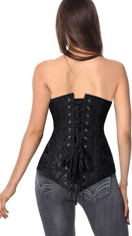 Charmian Women's 26 Steel Boned Cotton Long Torso Hourglass Body Shaper Corset in Kuwait