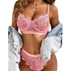 Avidlove Women Lingerie Sexy Sets with Underwire Lace Bra and Panty Set Push Up Two Piece Lingerie in Saudi Arabia