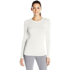 Cuddl Duds Women's Softwear with Stretch Long Sleeve Crew Neck Top -Layering Top with Smooth Fabrication, Body-Hugging Fit in Kuwait