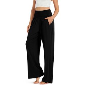 ODODOS Women's Wide Leg Palazzo Lounge Pants with Pockets Light Weight Loose Comfy Casual Pajama Pants-26/28/30"/32" Inseam in Saudi Arabia