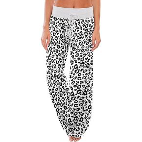 AMiERY Women's Comfy Casual Pajama Pants Floral Print Drawstring Palazzo Lounge Pants Wide Leg in Kuwait