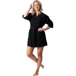 Lightweight Waffle Weave Bath, Spa & Bridesmaids Kimono Short Robes in Saudi Arabia