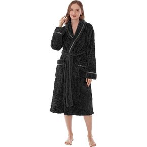 PAVILIA Women Plush Fleece Robe, Soft Textured Bathrobe, Lady Cozy Spa Long Robe in Saudi Arabia