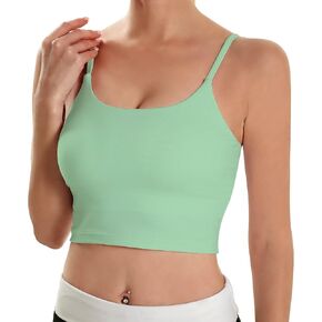 ECOPARTY Sports Bras for Women Quick-Dry Padded Wirefree Workout Crop Cute Tank Tops Camisole Yoga Fitness Running Gym in Kuwait