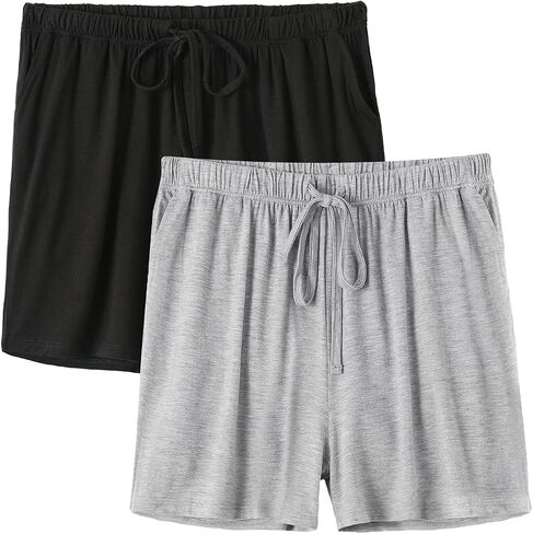 Pajama Shorts Womens Sleep Lounge Short Pj Bottoms Shorts 2 Pack in Kuwait