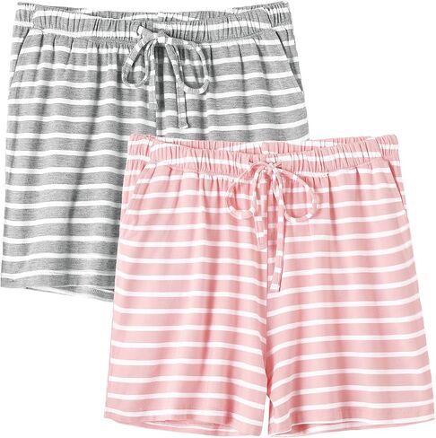 Pajama Shorts Womens Sleep Lounge Short Pj Bottoms Shorts 2 Pack in Kuwait