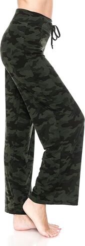 سروال بيجامة نسائي طويل كاجوال من Leggings Depot برباط ملابس نوم مقاس عادي وكبير in Kuwait