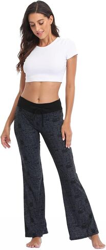 HDE Womens Pajama Pants Wide Leg Sleepwear Casual Loose Lounge Pant PJ Bottoms in Kuwait